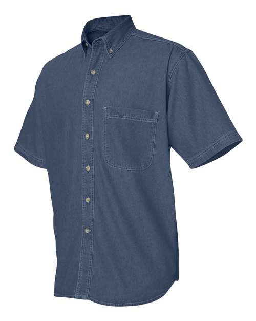 Men's Denim Short Sleeve Shirt