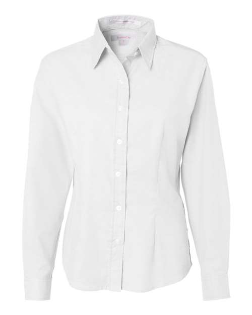 Women&#8216;s Long Sleeve Stain Resistant Oxford Shirt-FeatherLite
