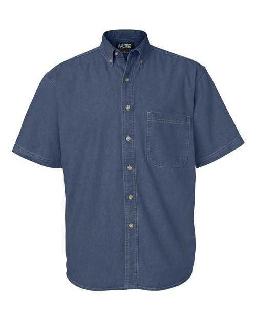 Denim Short Sleeve Shirt Tall Sizes-Sierra Pacific