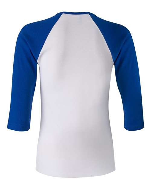 Women’s 1X1 Baby Rib Raglan Three-Quarter Sleeve Tee