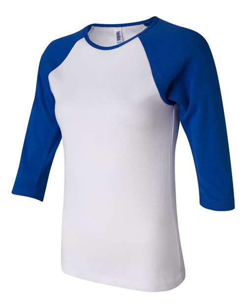 Women’s 1X1 Baby Rib Raglan Three-Quarter Sleeve Tee