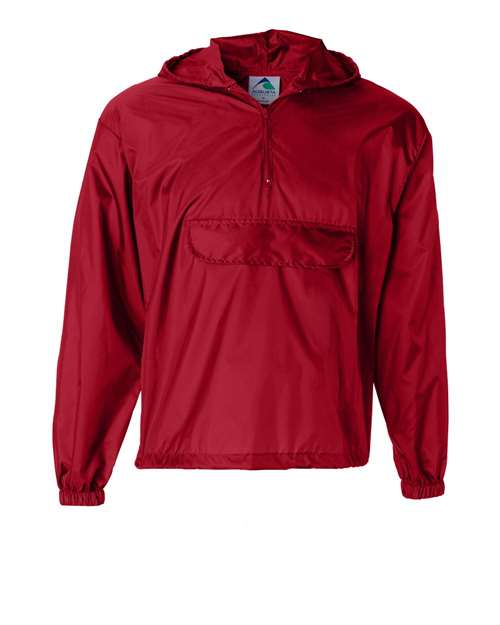 Unisex Packable Half-Zip Hooded Pullover Jacket
