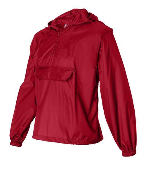 Unisex Packable Half-Zip Hooded Pullover Jacket