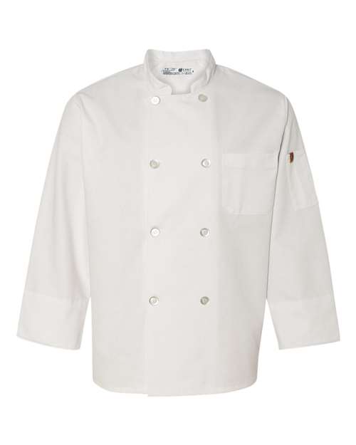 Button Chef Coat with Thermometer Pocket-