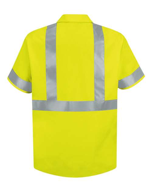 Men's High Visibility Safety Short Sleeve Work Shirt