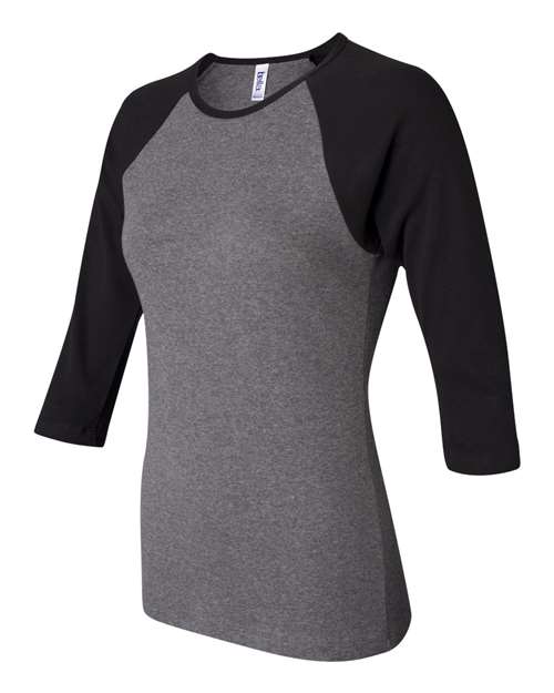 Women’s 1X1 Baby Rib Raglan Three-Quarter Sleeve Tee