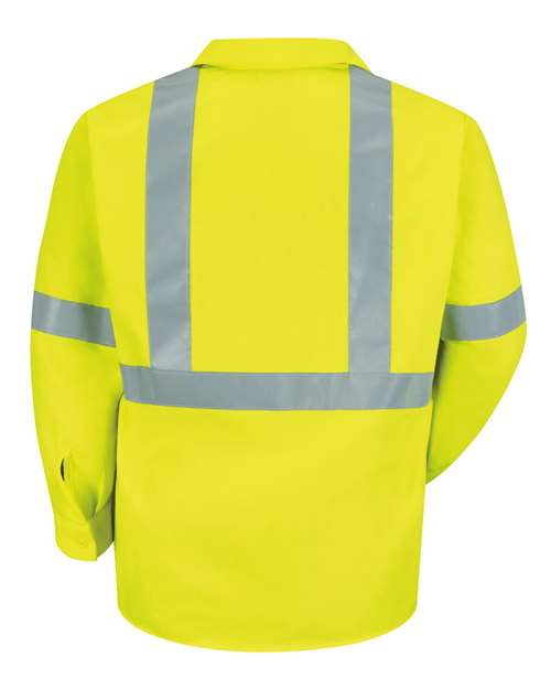 Men's High Visibility Safety Long Sleeve Work Shirt