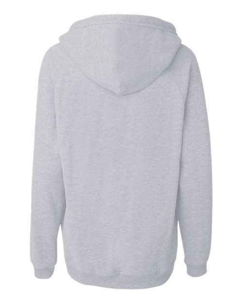 Women's Sueded V-Neck Hooded Sweatshirt