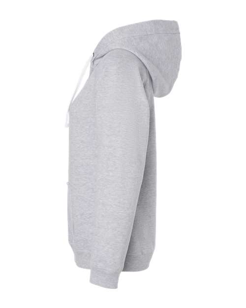 Women's Sueded V-Neck Hooded Sweatshirt