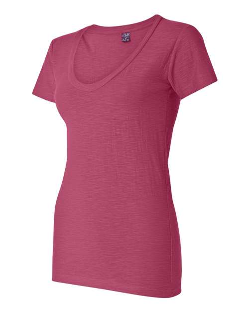 Women's V-Neck Slub T-Shirt
