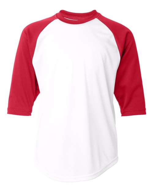 Badger Youth B-Core Three-Quarter Sleeve Baseball T-Shirt 2133