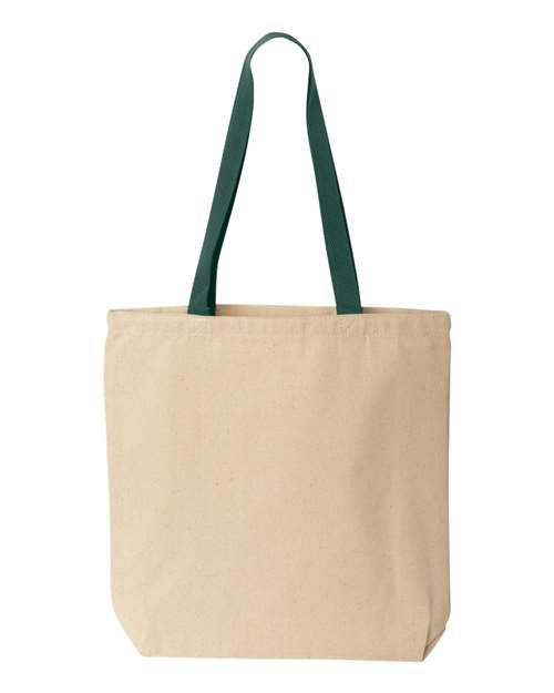 Natural Tote with Contrast-Color Handles