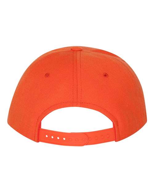 Premium Flat Bill Snapback Cap – Back