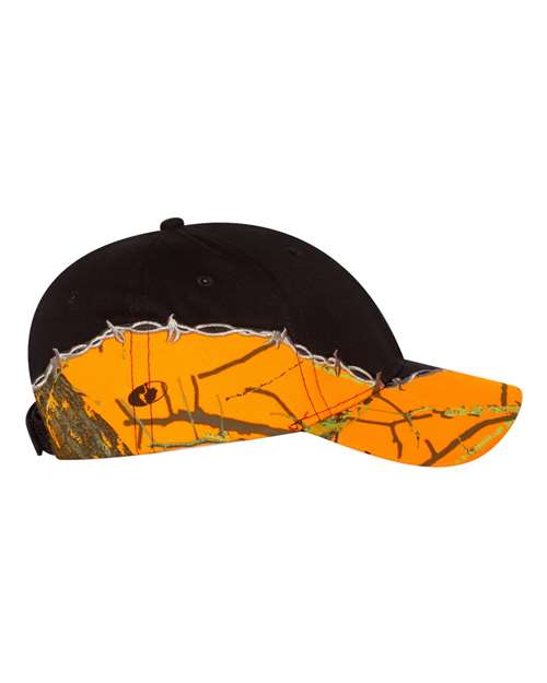 Licensed Camo with Barbed Wire Embroidery Cap