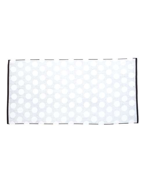 Polka Dot Velour Beach Towel – Back