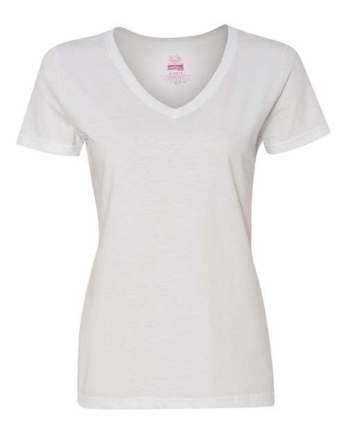 HD Cotton Women&#8216;s V-Neck T-Shirt-Fruit of the Loom