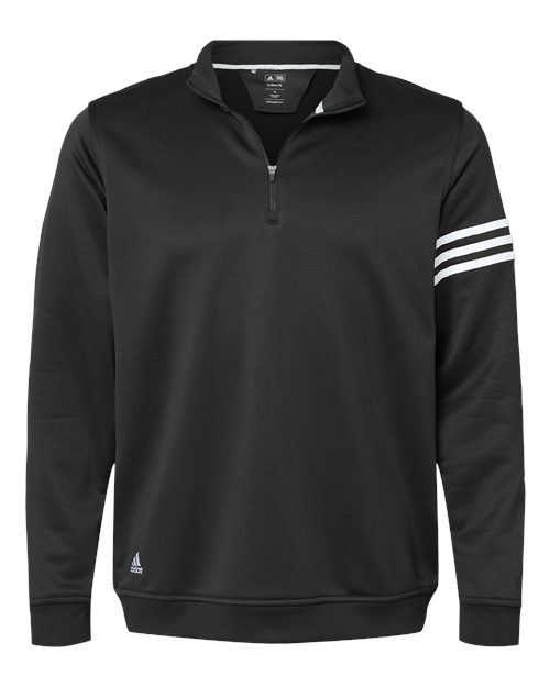 3&#45;Stripes French Terry Quarter&#45;Zip Pullover-Adidas