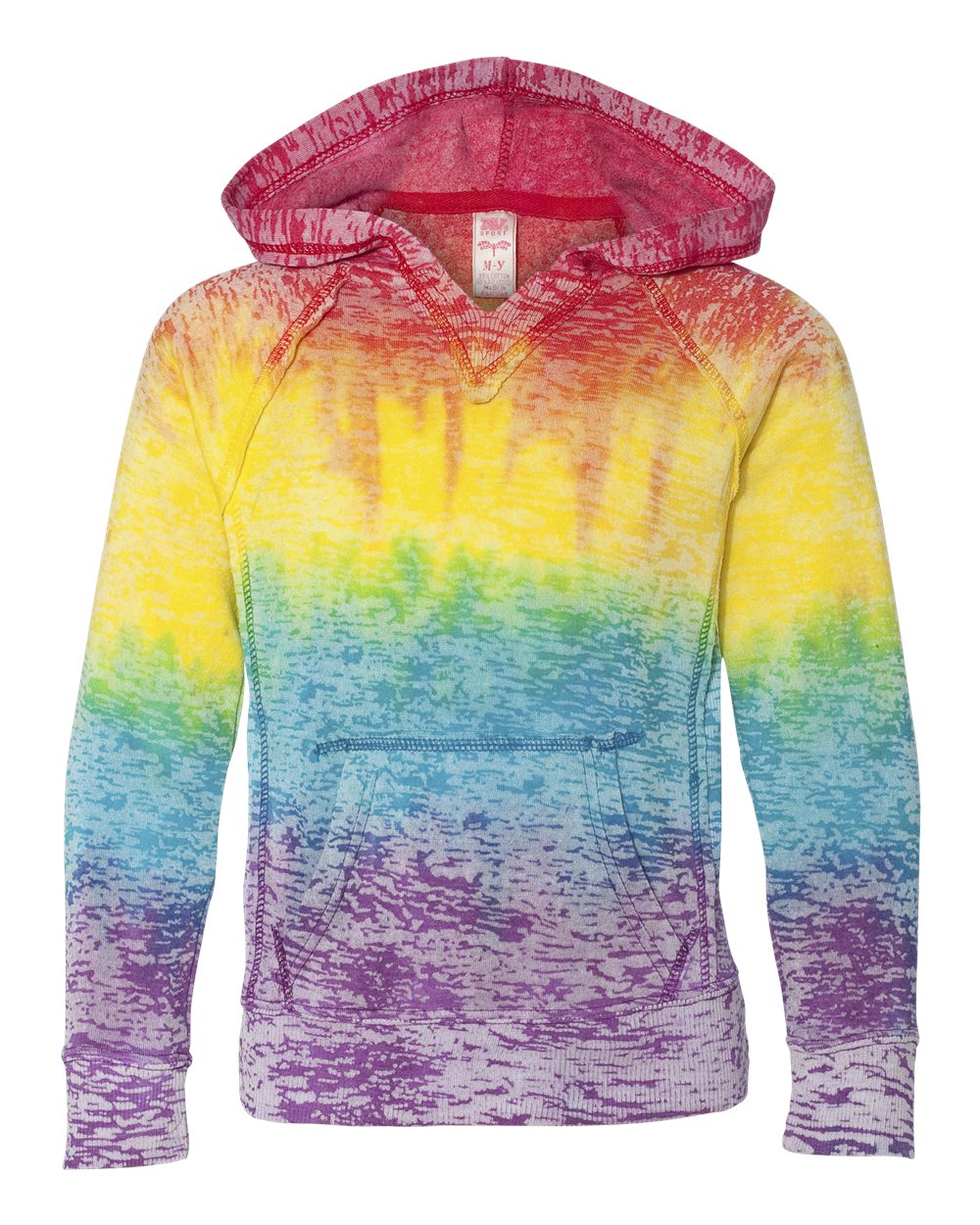 Girls Courtney Burnout V-Notch Hooded Sweatshirt-
