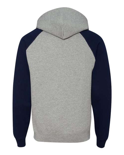Unisex Nublend® Colorblocked Raglan Hooded Sweatshirt