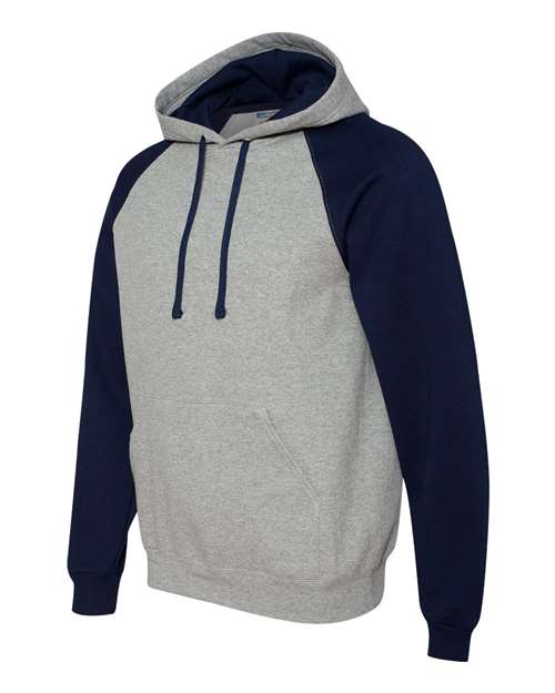 Unisex Nublend® Colorblocked Raglan Hooded Sweatshirt