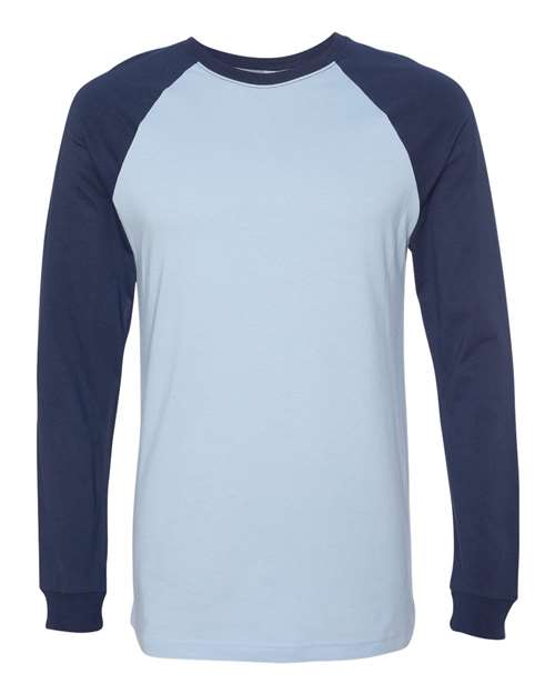 BELLA + CANVAS Men's Long Sleeve Jersey Baseball Tee 3000