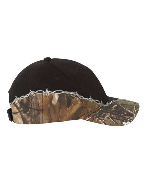 Licensed Camo with Barbed Wire Embroidery Cap