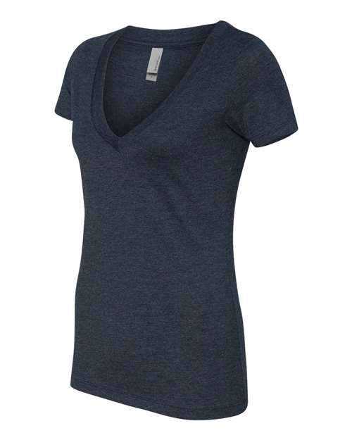 Women’s CVC Deep V-Neck T-Shirt – Side