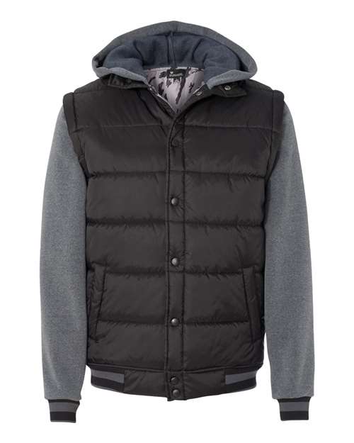 Nylon Vest with Fleece Sleeves-Burnside