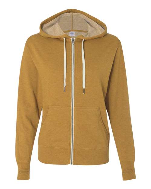 Independent Trading Co. Unisex Heathered French Terry Full-Zip Hooded Sweatshirt PRM90HTZ