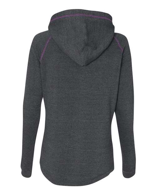 Women's Triblend Half-Zip Hooded Sweatshirt