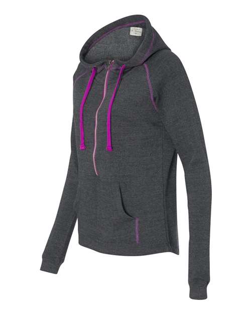 Women's Triblend Half-Zip Hooded Sweatshirt