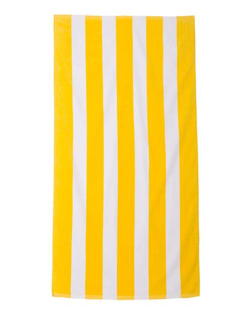 Cabana Stripe Velour Beach Towel-