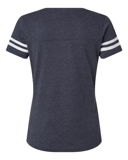 Women's Football V-Neck Fine Jersey Tee