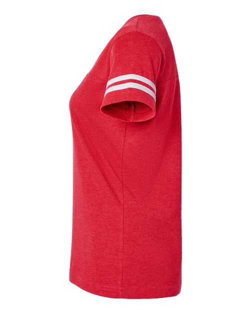 Women's Football V-Neck Fine Jersey Tee