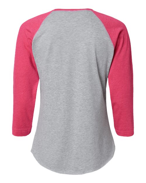Women's Baseball Fine Jersey Three-Quarter Sleeve Tee