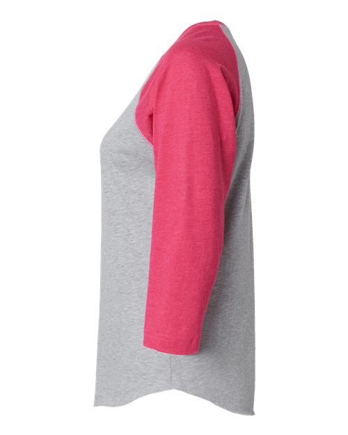 Women's Baseball Fine Jersey Three-Quarter Sleeve Tee