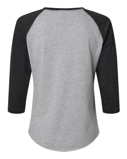 Women's Baseball Fine Jersey Three-Quarter Sleeve Tee – Back