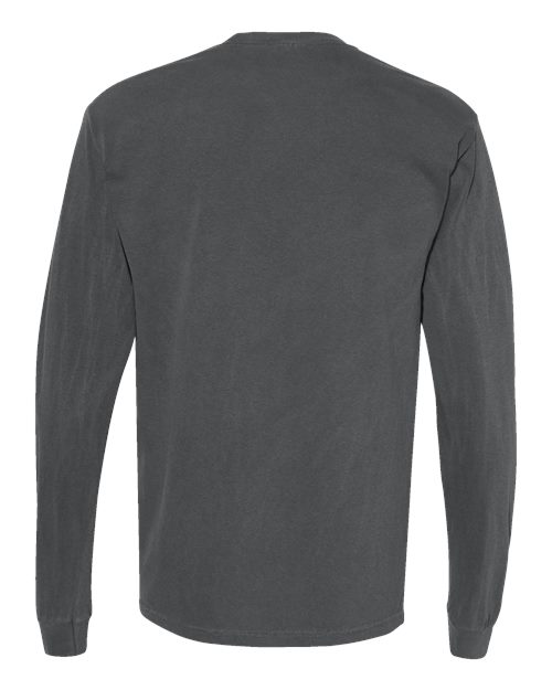 Unisex Garment-Dyed Heavyweight Long Sleeve Pocket T-Shirt – Back