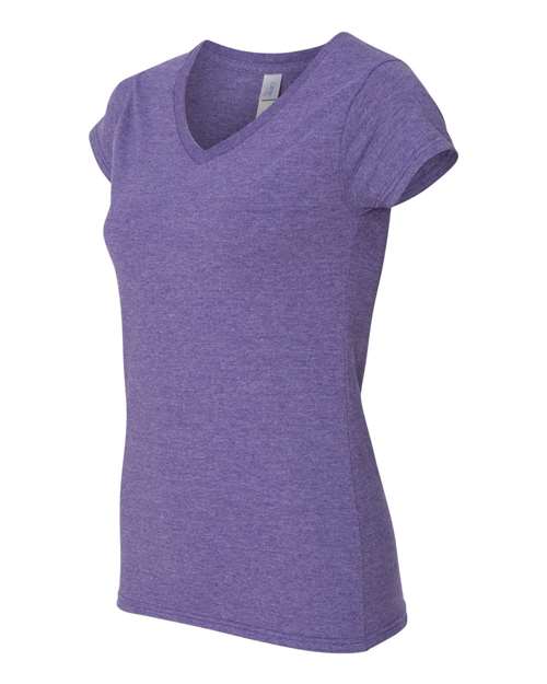 Women's Softstyle® V-Neck T-Shirt – Side