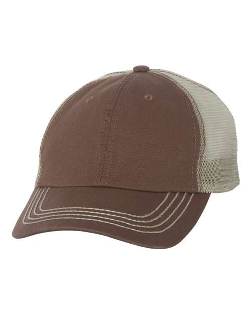 Washed Twill Trucker Cap-Mega Cap