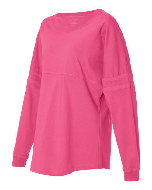 Women's Jersey Pom Pom Long Sleeve T-Shirt – Side