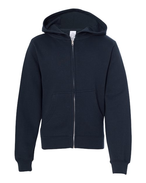 Independent Trading Co. Youth Midweight Full-Zip Hooded Sweatshirt SS4001YZ
