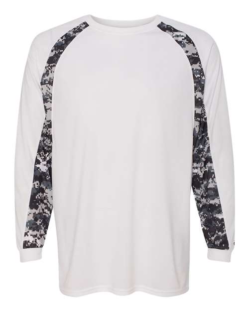 Digital Camo Hook Long Sleeve T&#45;Shirt-Badger