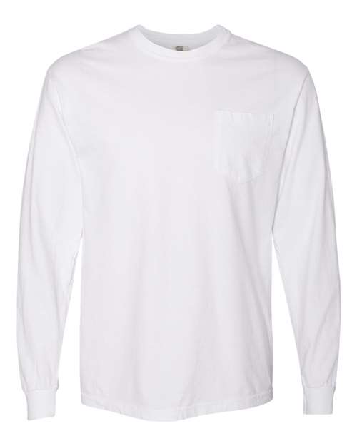 Garment&#45;Dyed Heavyweight Long Sleeve Pocket T&#45;Shirt-Comfort Colors