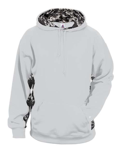 Digital Camo Colorblock Performance Fleece Hooded Sweatshirt-Badger