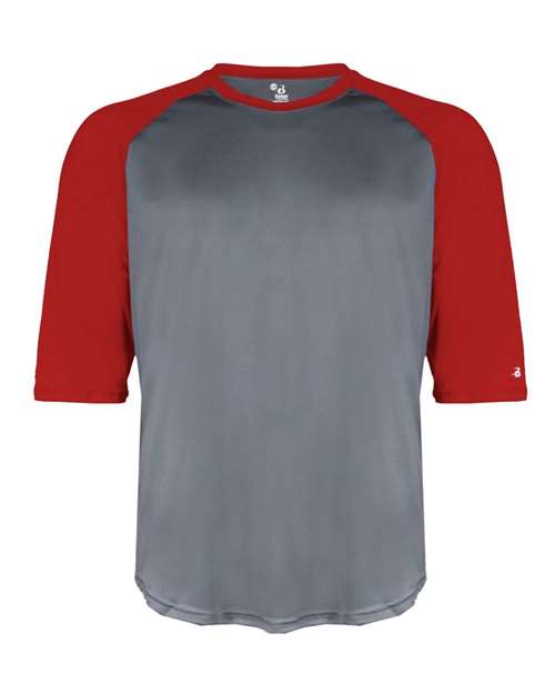 Badger Youth B-Core Three-Quarter Sleeve Baseball T-Shirt 2133