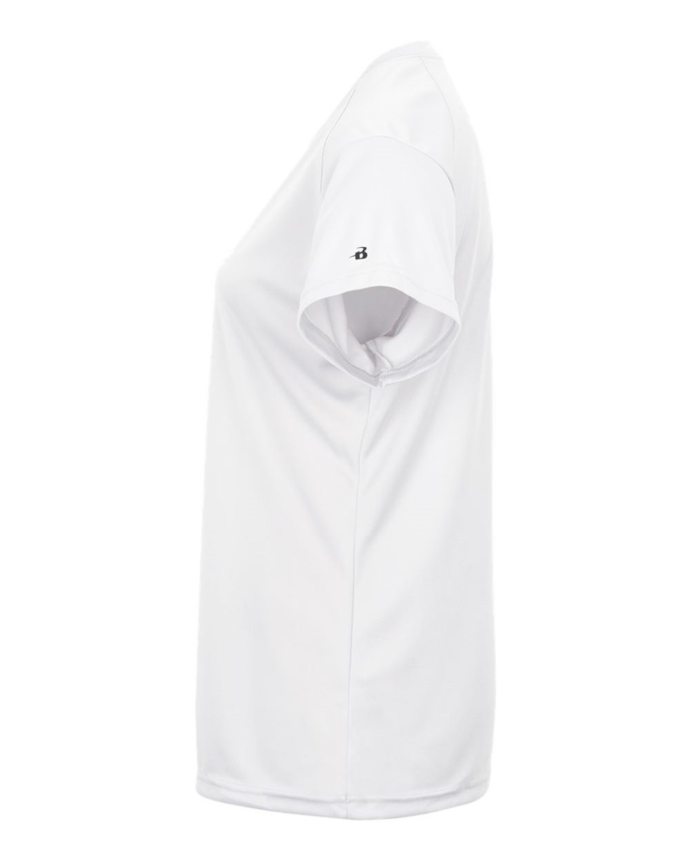 Youth B-Core V-Neck T-Shirt in White — Left sleeve