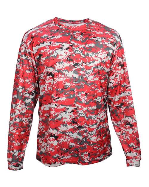 Badger Youth Digital Camo Long Sleeve T-Shirt 2184