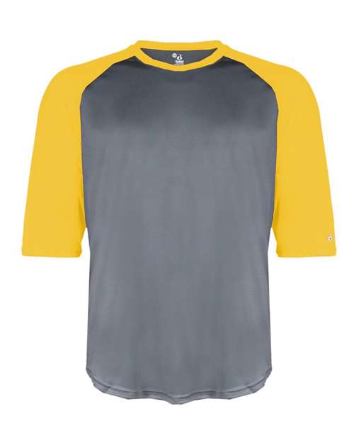 B-Core Three-Quarter Sleeve Baseball T-Shirt-Badger