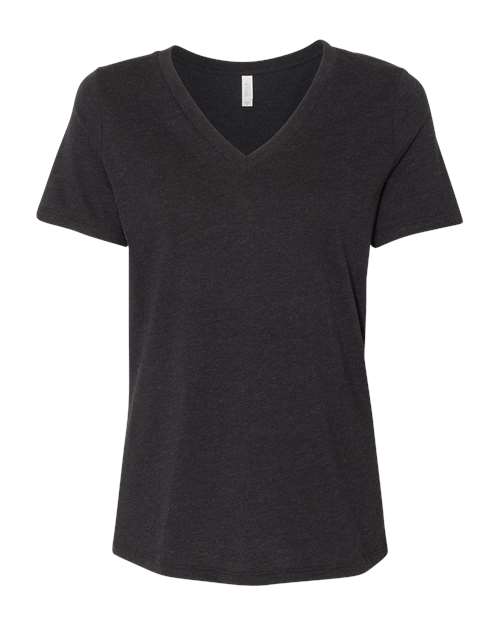 BELLA + CANVAS Women's Relaxed Heather CVC V-Neck Tee 6405CVC